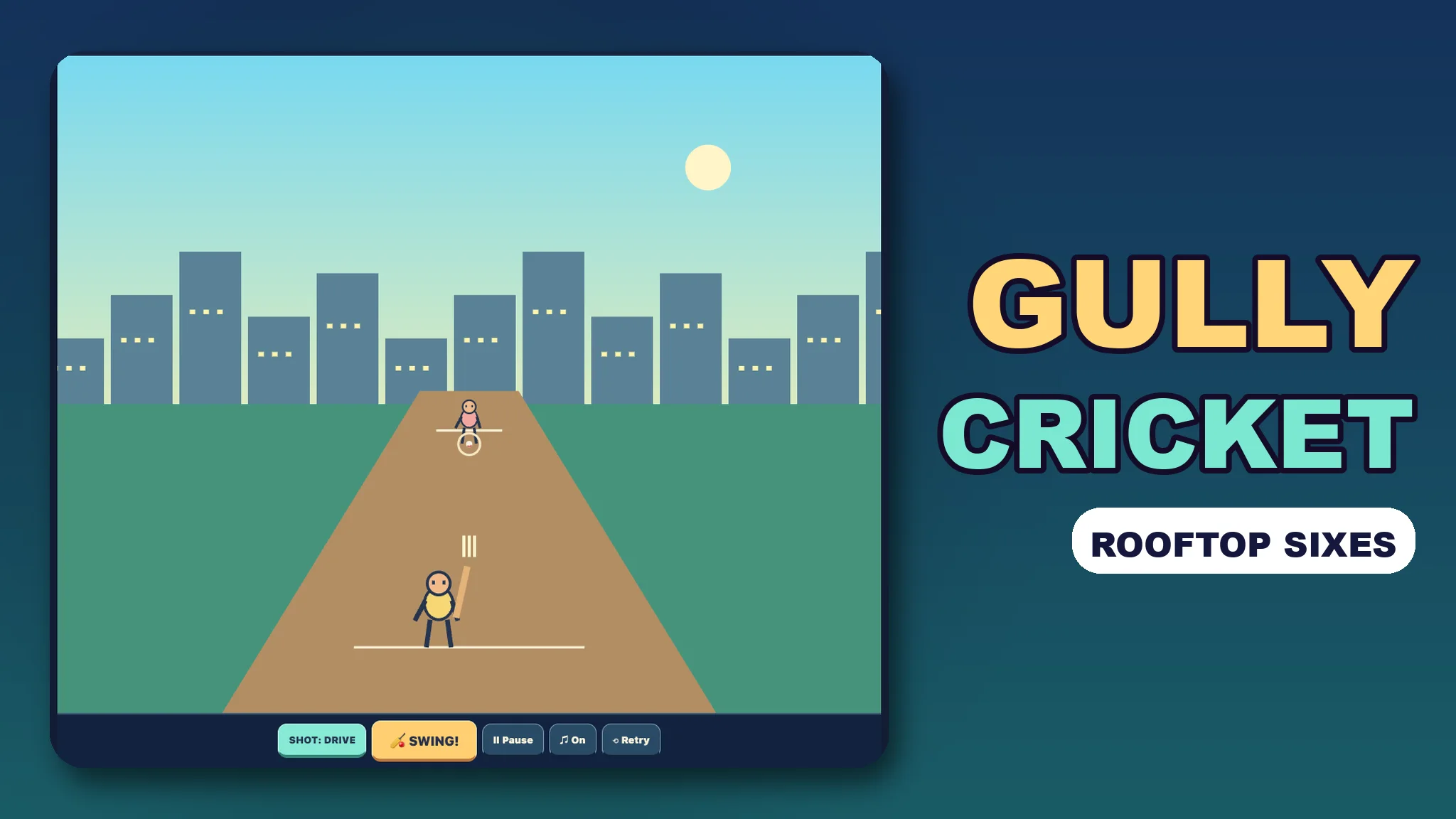 Gully Cricket Live, Rooftop Sixes: Milo batting in a street cricket match on the rooftops